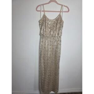 Gold sequins formal dress by Davids Bridal